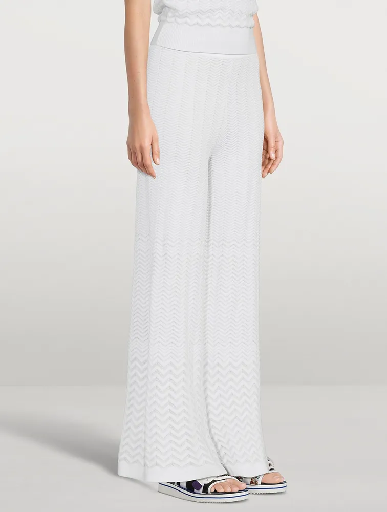Wide-Leg Knit Pants