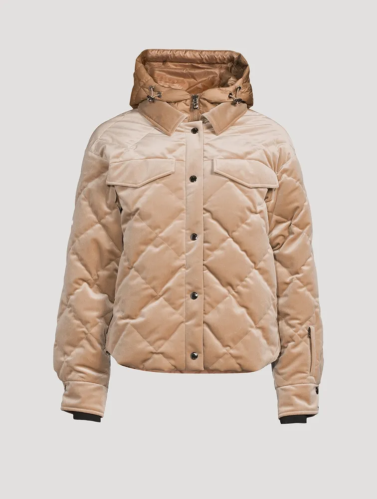Vela Quilted Velvet Down Jacket