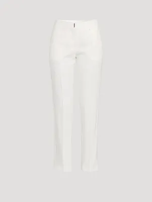 Straight Wool Trousers