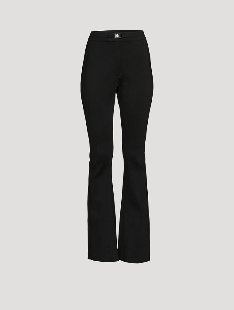 Flared Jersey Trousers