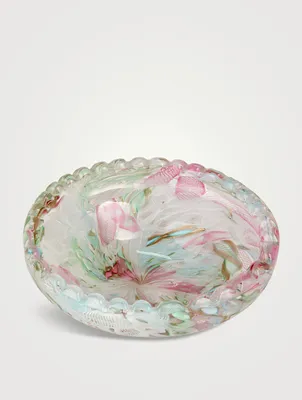 Ruffle Edge Tutti Frutti Murano Glass Catchall