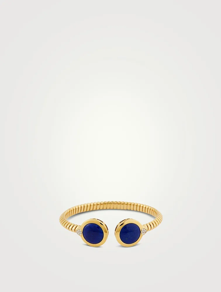 Soleil Exotic Lapis Double Bangle