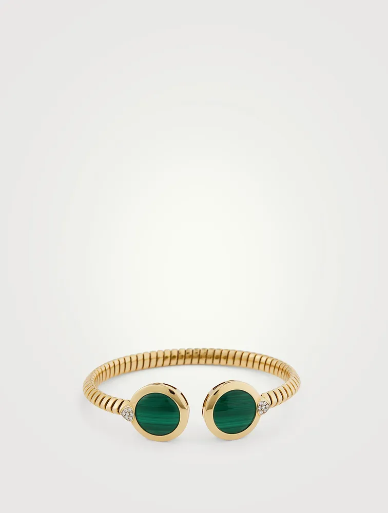 Soleil Exotic Malachite Double Bangle