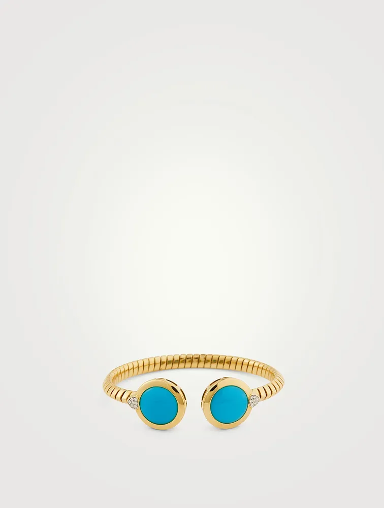 Soleil Exotic Turquoise Double Bangle