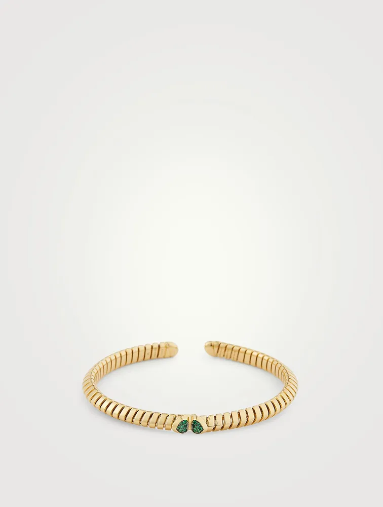 Trisolina Pavé Emerald Bangle