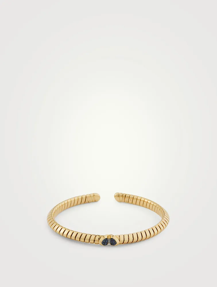Trisolina Pavé Sapphire Bangle