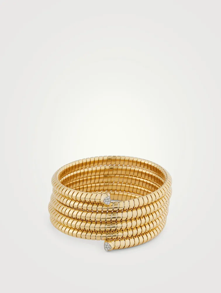 Trisolina 5 Row Pavé Diamond Bangle