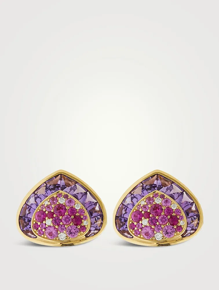 Dora Pink Sapphire Earrings