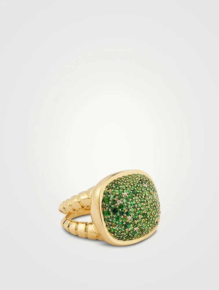 Tigella Tsavorites Pavé Ring