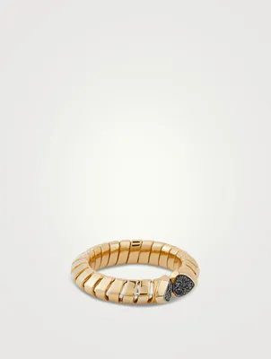 Trisolina Black Diamond Pavé Ring