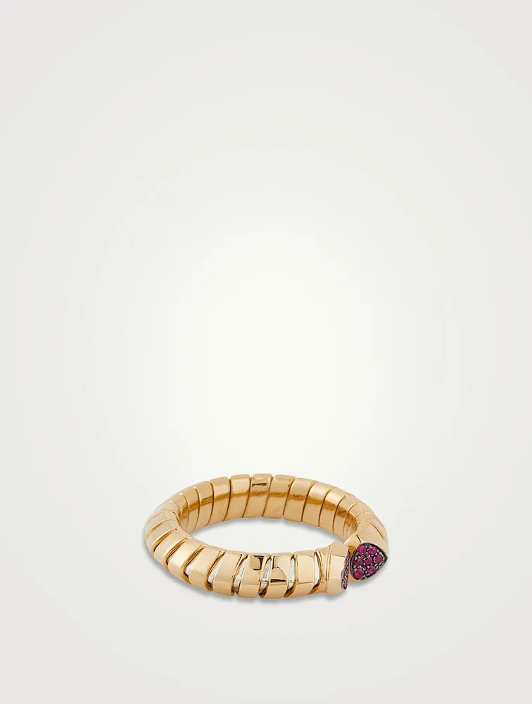Trisolina Ruby Pavé Ring