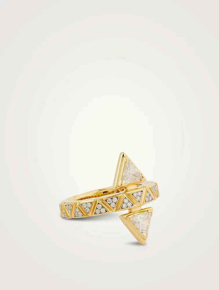 Triangoli Pavé Trilliant Ring