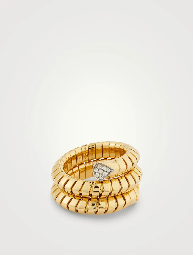 Trisola Pavé Diamond Ring