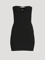 Cut-Out Compact Viscose Mini Dress