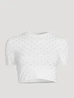 Crystal Logo Crop T-Shirt
