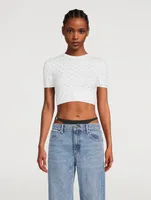 Crystal Logo Crop T-Shirt