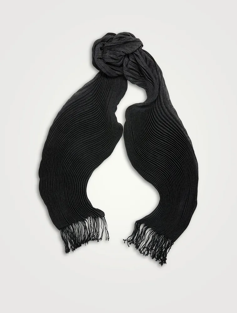 Round Alpaca Pleats Scarf