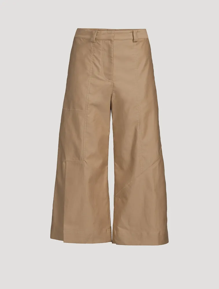Cropped Wide-Leg Trousers