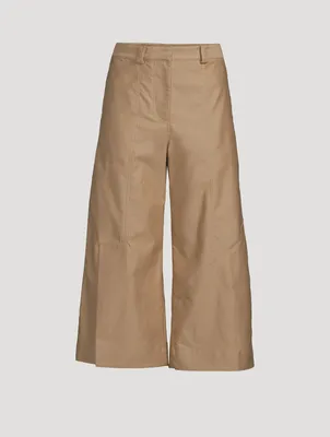 Cropped Wide-Leg Trousers