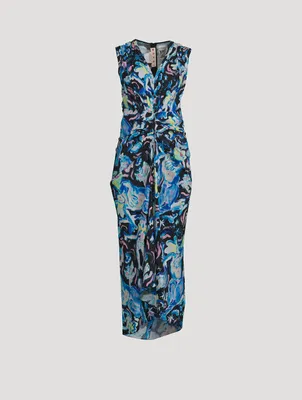 Printed Crepe Dress