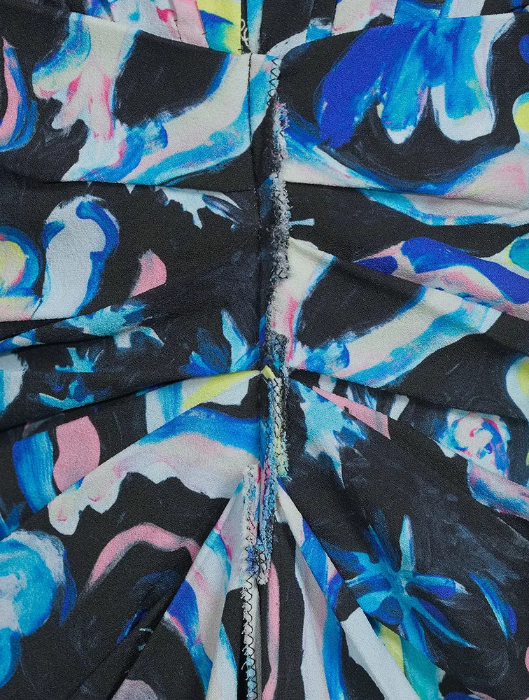 Printed Crepe Dress