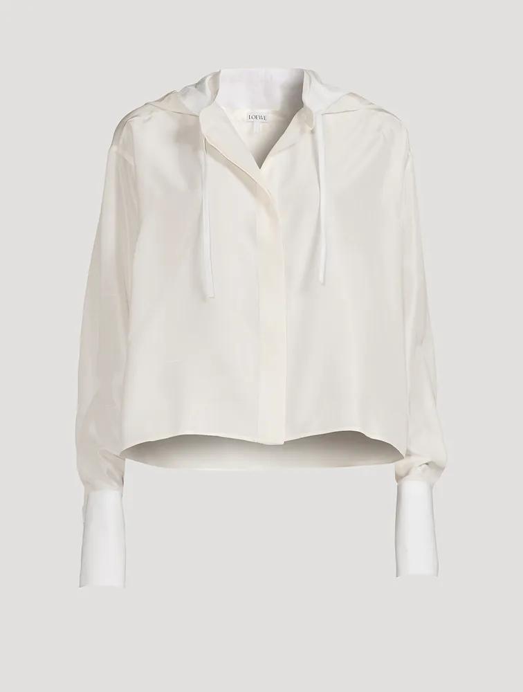 Hooded Silk And Cotton Shirt