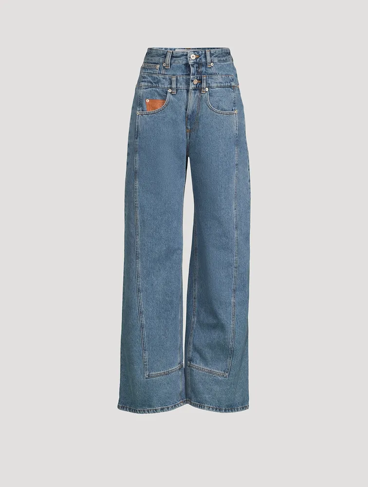 Trompe L'œil Wide-Leg Jeans