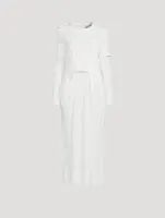 Draped Crepe Jersey Midi Dress