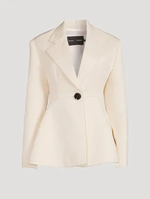Cotton Wool Jacquard Blazer