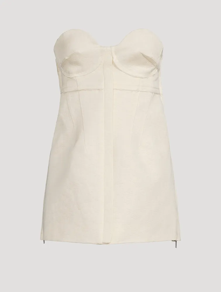 Cotton Wool Jacquard Bustier