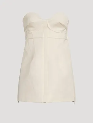 Cotton Wool Jacquard Bustier