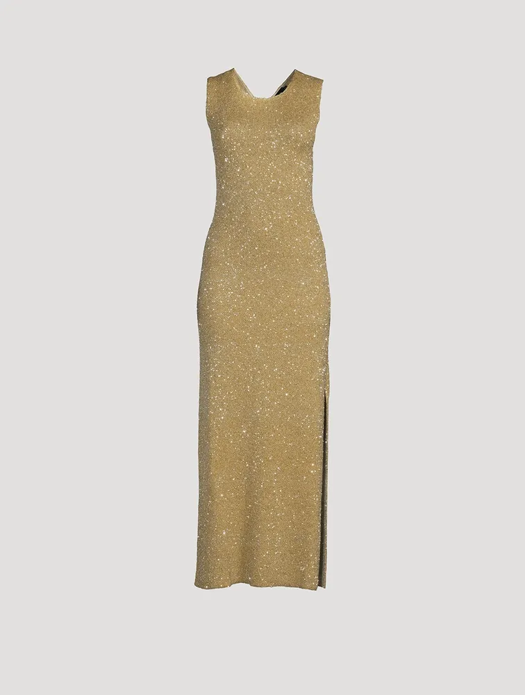 Sequin Knit Maxi Dress
