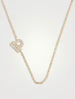 Love Letter 14K Gold Libra Pavé Zodiac Necklace With Diamonds