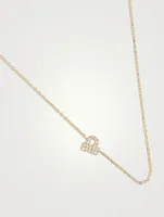 Love Letter 14K Gold Libra Pavé Zodiac Necklace With Diamonds