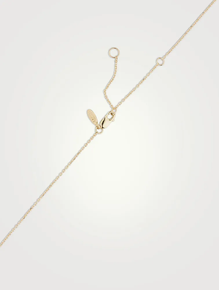 Love Letter 14K Gold Libra Pavé Zodiac Necklace With Diamonds