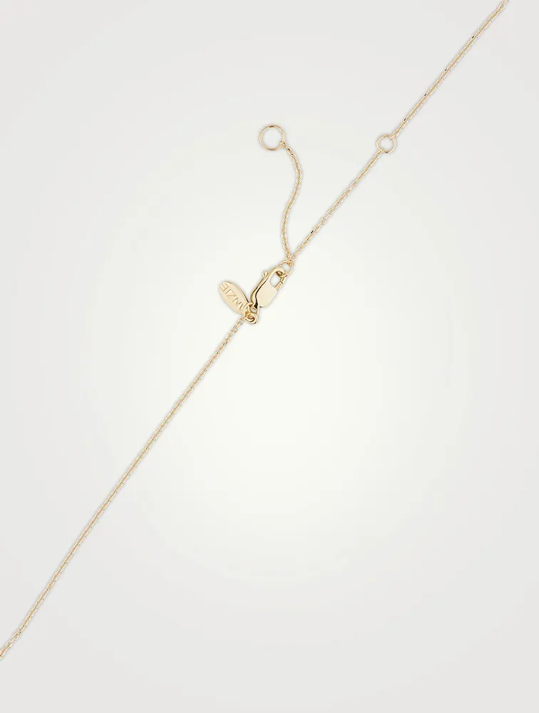 Love Letter 14K Gold Sagittarius Pavé Zodiac Necklace With Diamonds