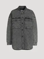 Quilted Denim Shirt Jacket