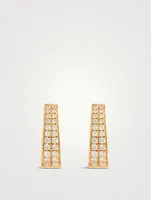 Meryl 18K Gold Huggie Earrings With Diamonds