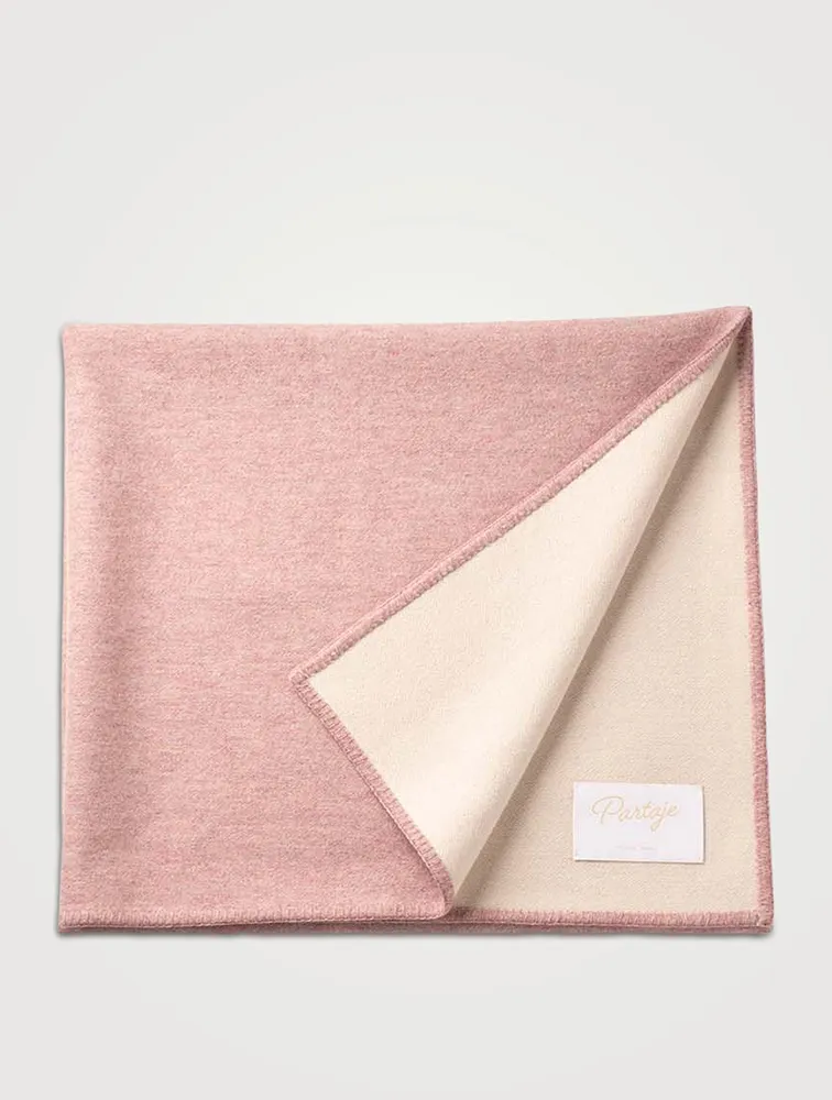 Reversible Cashmere Blend Throw Blanket