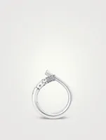 Oera 18K White Gold Ring With Diamonds