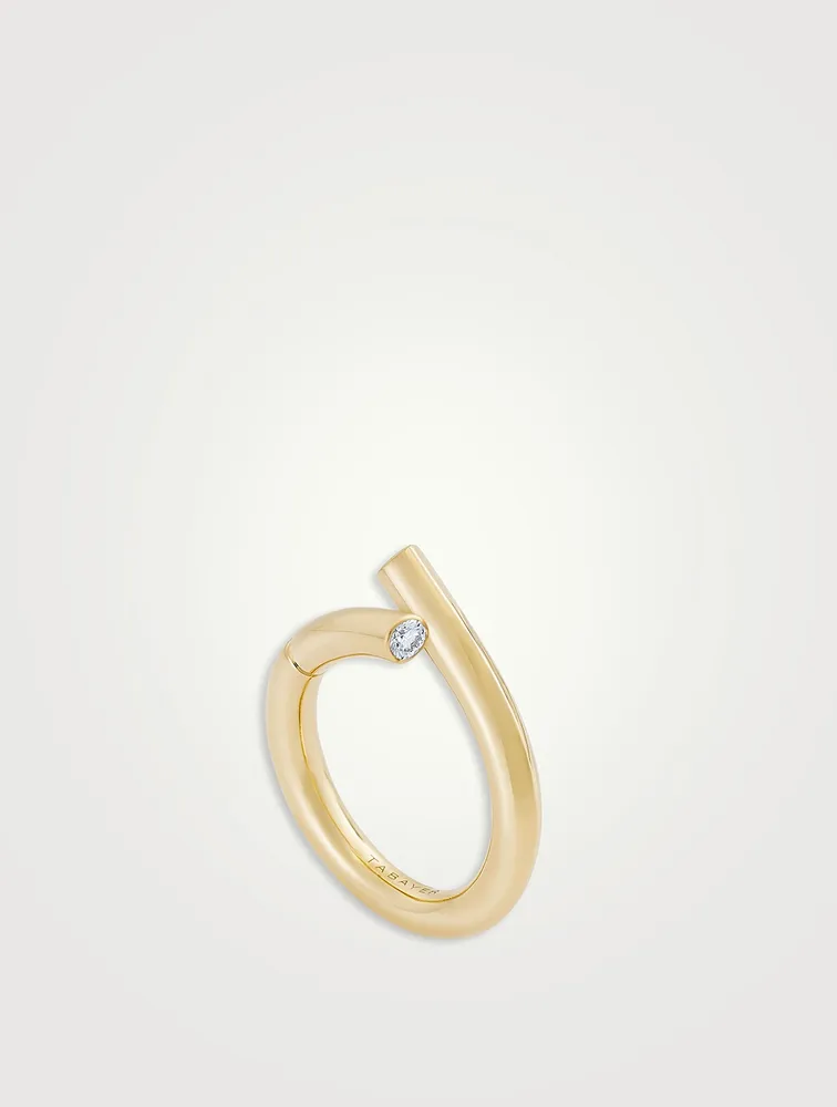 Oera 18K Gold Ring With Diamond