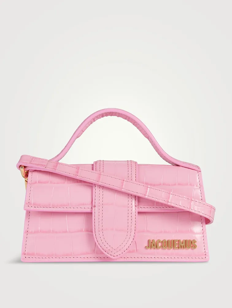 Le Bambino Croc-Embossed Leather Envelope Bag