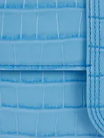 Le Grand Bambino Croc-Embossed Leather Envelope Bag