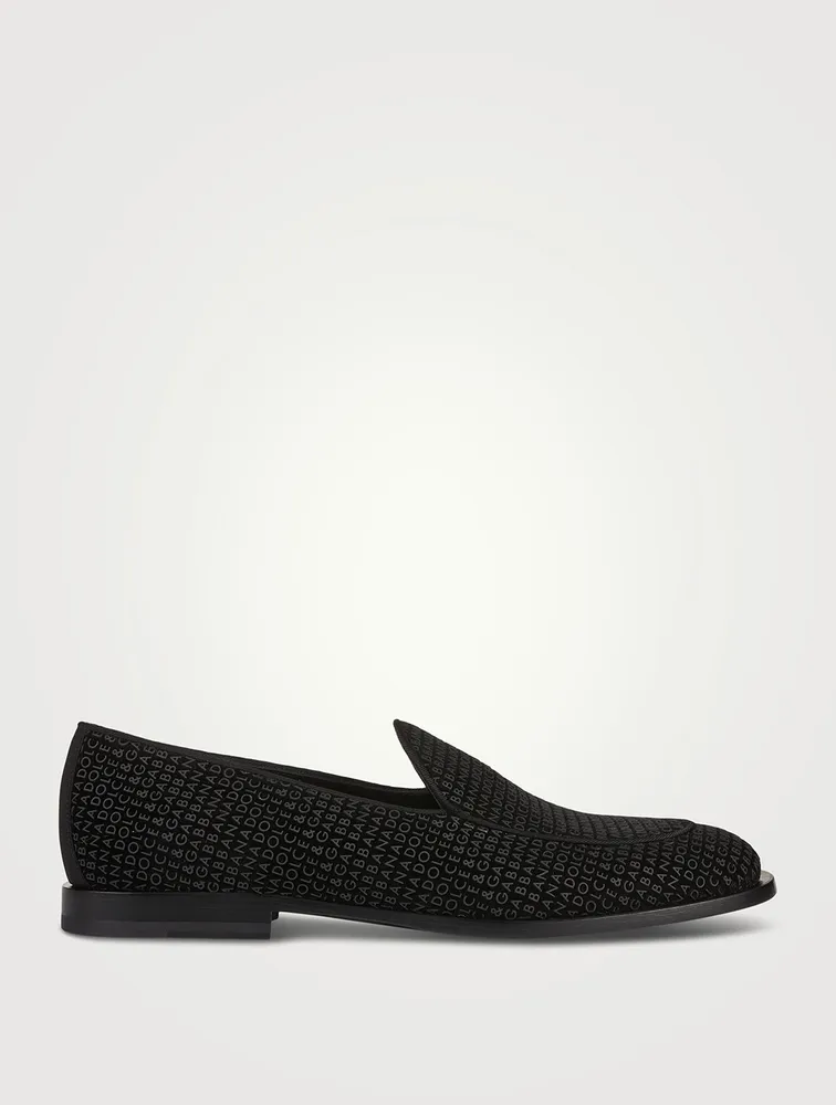 Velvet Logo Loafers