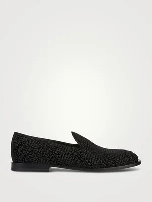 Velvet Logo Loafers
