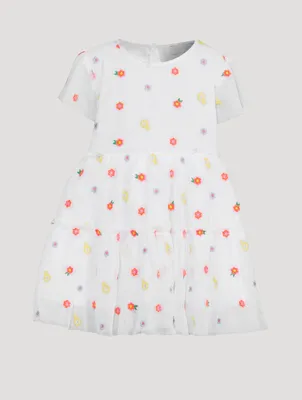 Floral Print Tulle Dress