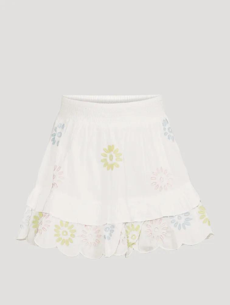 Cotton Skirt With Embroidery