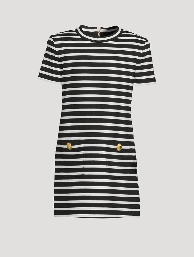Kids Short-Sleeve Dress Striped Print