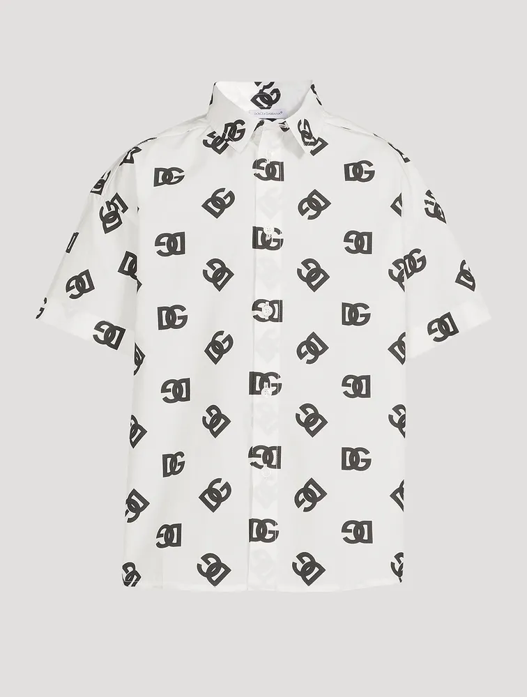 Cotton Short-Sleeve Shirt Logo Print