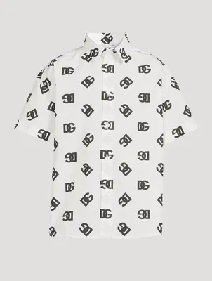 Cotton Short-Sleeve Shirt Logo Print